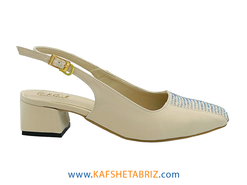 کفش مجلسی زنانه مدل سیلک کبریتی نگین دار